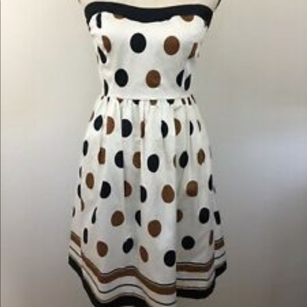 NWT The Limited Strapless Polka Dot Dress